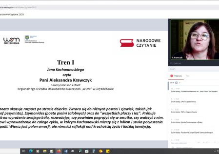 Narodowe Czytanie poezji Jana Kochanowskiego – online