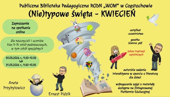 (Nie)typowe święta – KWIECIEŃ – zaproszenie na spotkanie online