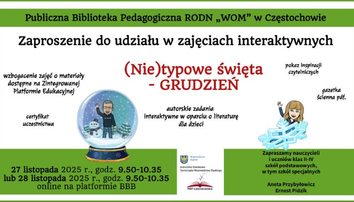 (Nie)typowe święta – GRUDZIEŃ – zaproszenie na spotkanie online
