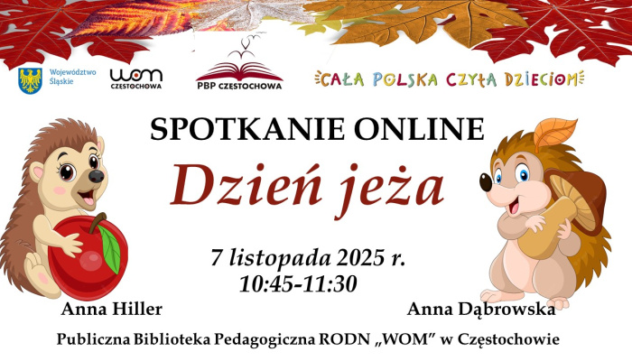 "Dzień jeża" - zaproszenie do udziału w spotkaniu online