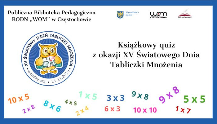 Książkowy quiz z okazji XV Światowego Dnia Tabliczki Mnożenia