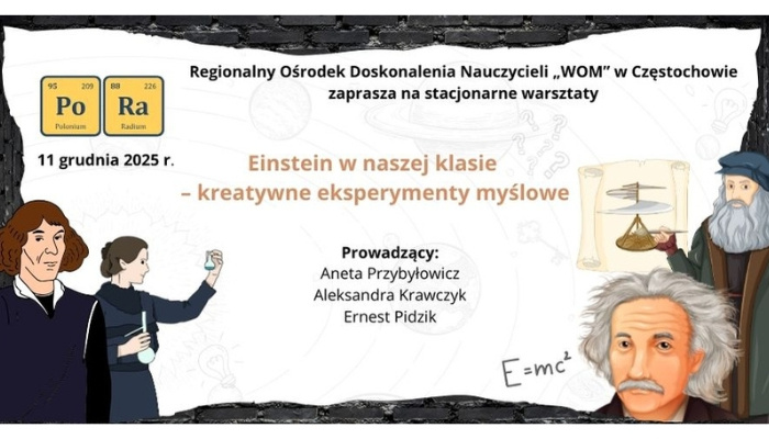 Warsztat 5 w 1 „Einstein w naszej klasie – kreatywne eksperymenty myślowe”