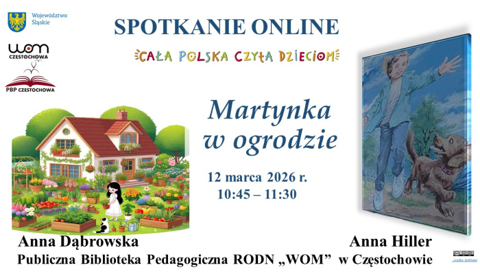 Martynka w ogrodzie - spotkanie czytelnicze online