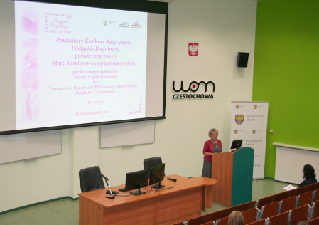 1 Rozpoczęcie konkursu przez Panią Renatę Lipniewską, dyrektor ds. bibliotek pedagogicznych