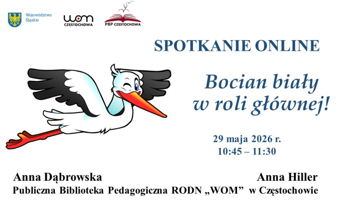 "Bocian biały w roli głównej!" - spotkanie czytelnicze online