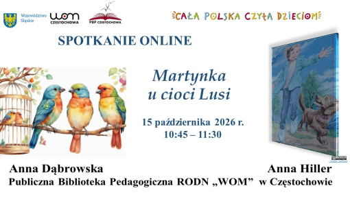 "Martynka u cioci Lusi" - spotkanie czytelnicze online
