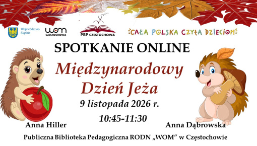 Międzynarodowy Dzień Jeża - zaproszenie do udziału w spotkaniu online