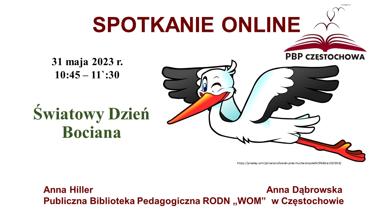 Lecący bocian