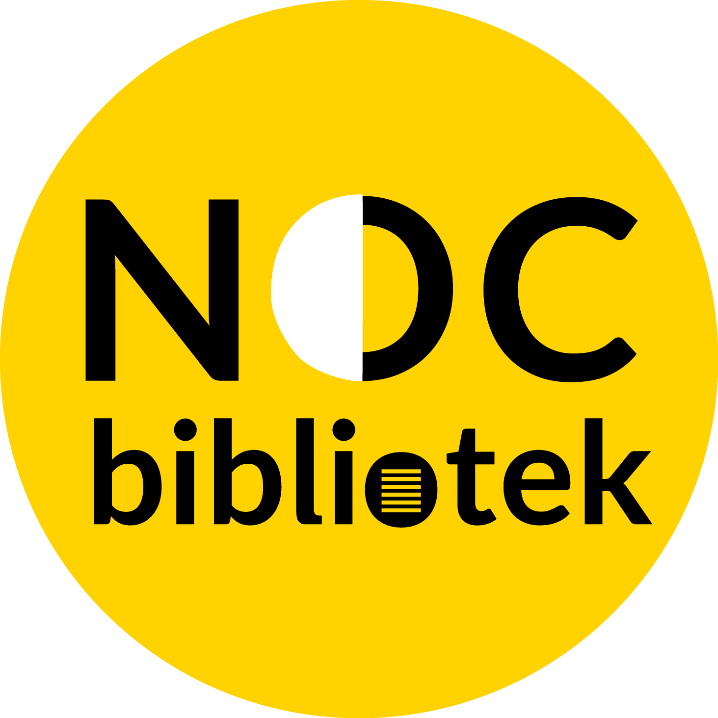 W kole na żółtym tle napis Noc Bibliotek