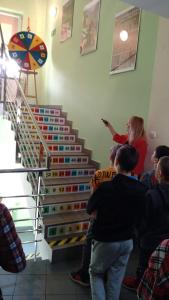 Tabliczka mnożenia na schodach
